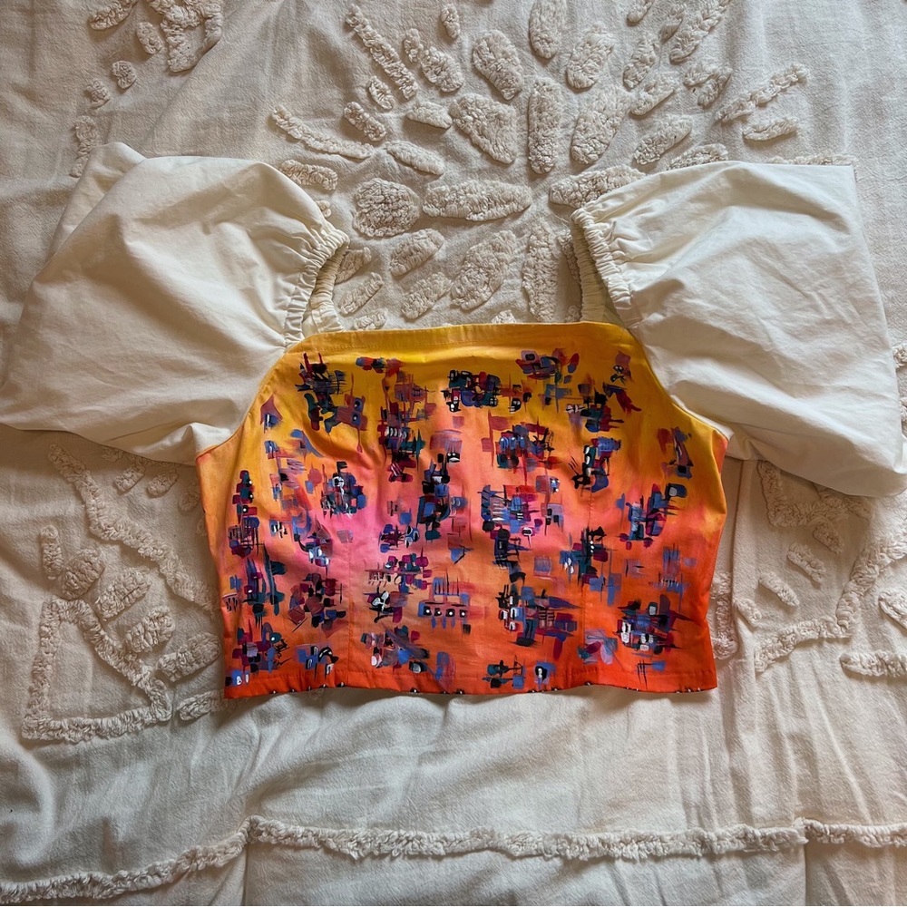 One-of-a-kind hand painted top